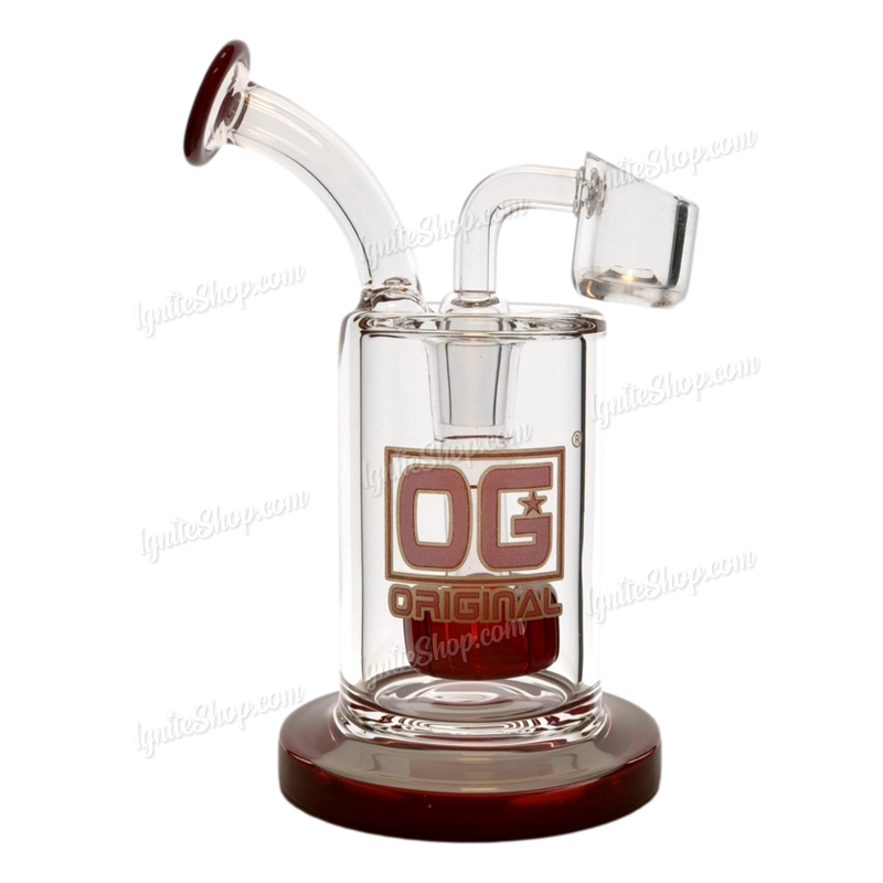 OG Original Glass 5inch Dab Rig With Banger OG325 - RED