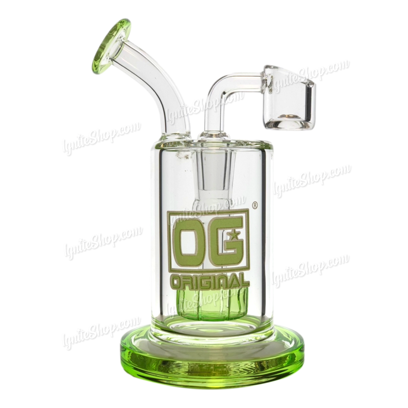 OG Original Glass 5inch Dab Rig With Banger OG325 - SLIME GREEN