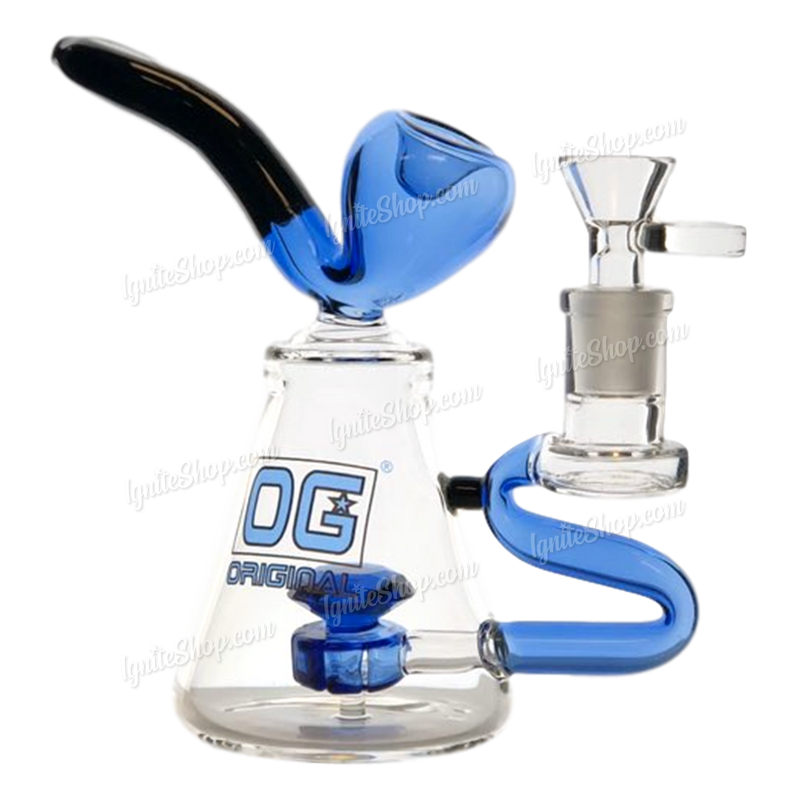 OG Original Glass OG412 Hand Pipe Mouth 7inch - Blue