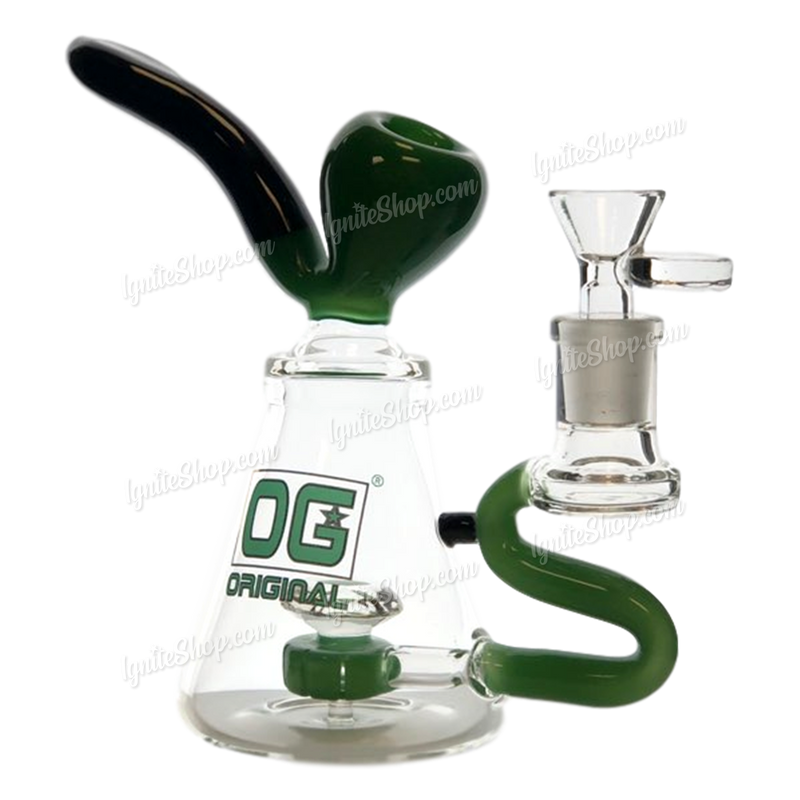 OG Original Glass OG412 Hand Pipe Mouth 7inch - Jade Green