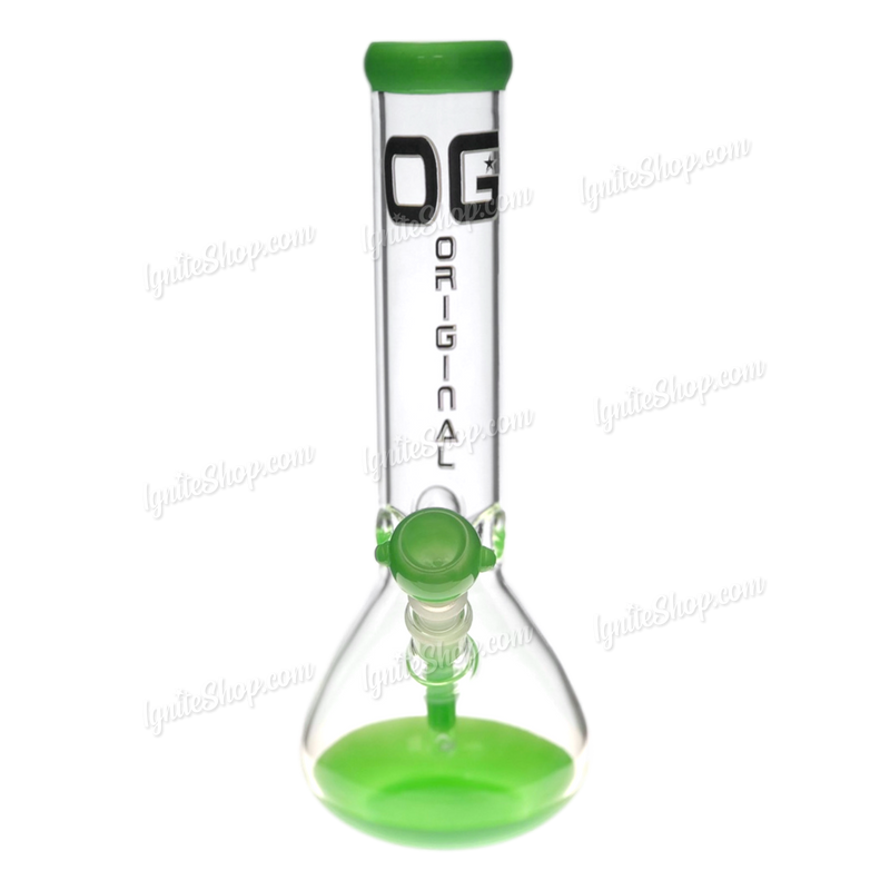 OG Original Glass OG4314 Colorwork Beaker 12 inches - GREEN