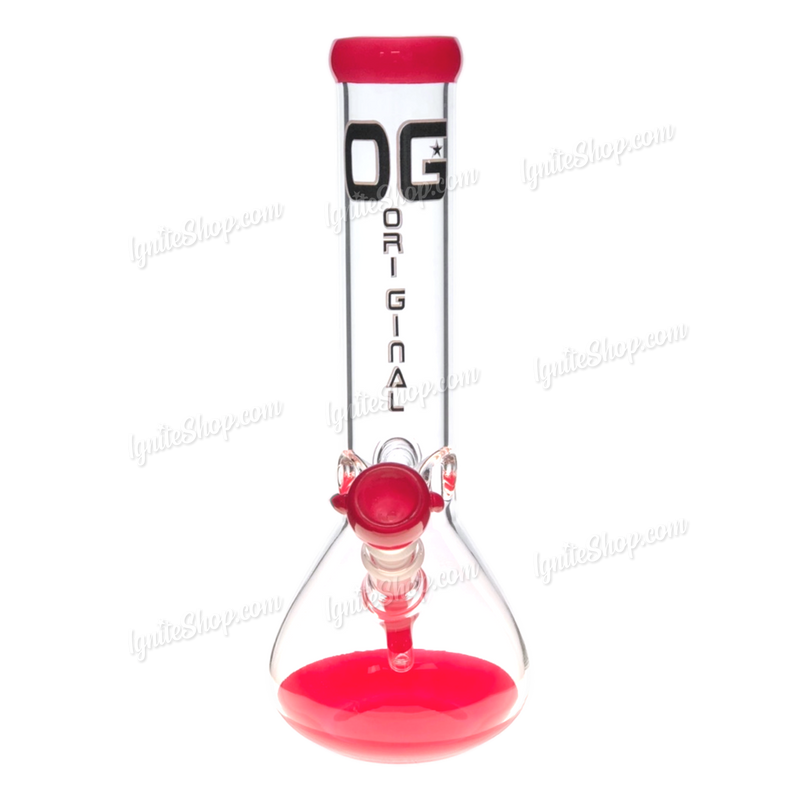 OG Original Glass OG4314 Colorwork Beaker 12 inches - RED