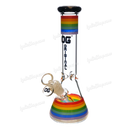 OG Original Glass Rainbow Cincture Beaker 10" OG438 - BLACK