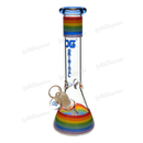 OG Original Glass Rainbow Cincture Beaker 10" OG438 - BLUE