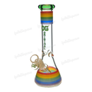OG Original Glass Rainbow Cincture Beaker 10" OG438 - GREEN