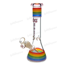 OG Original Glass Rainbow Cincture Beaker 10" OG438 - PINK