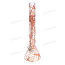 OG Original Glass Color Beaker 9mm 18inch OG466 - PINK