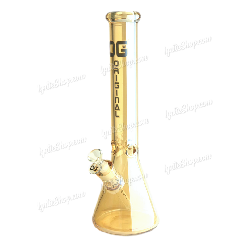 OG Original Glass Metallic Chrome Beaker 16" OG521 - CHAMPAGNE GOLD