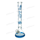 OG Original Glass Flower & Skull Pattern Beaker 14" OG525 - BLUE