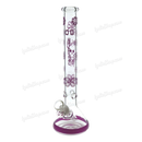 OG Original Glass Flower & Skull Pattern Beaker 14" OG525 - PURPLE