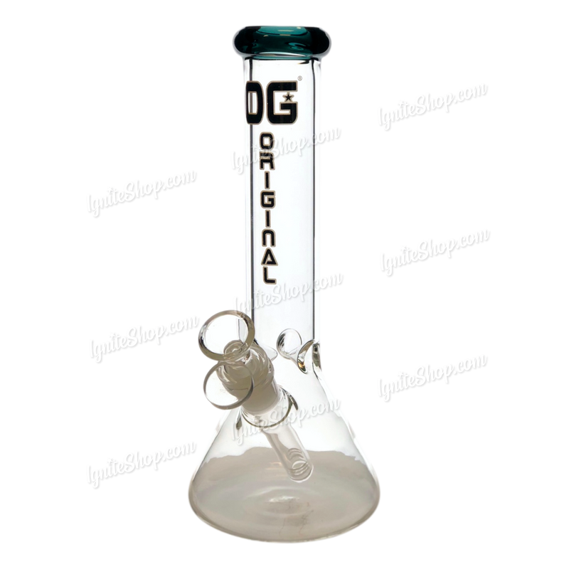 OG Original Glass Color Crown Simple Beaker 10" OGS22 - LAKE GREEN