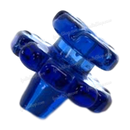 Glass Carb Cap - Flower - BLUE