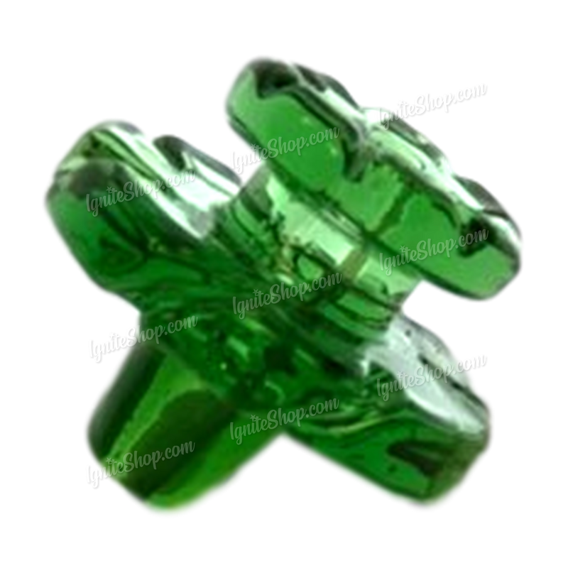 Glass Carb Cap - Flower - GREEN