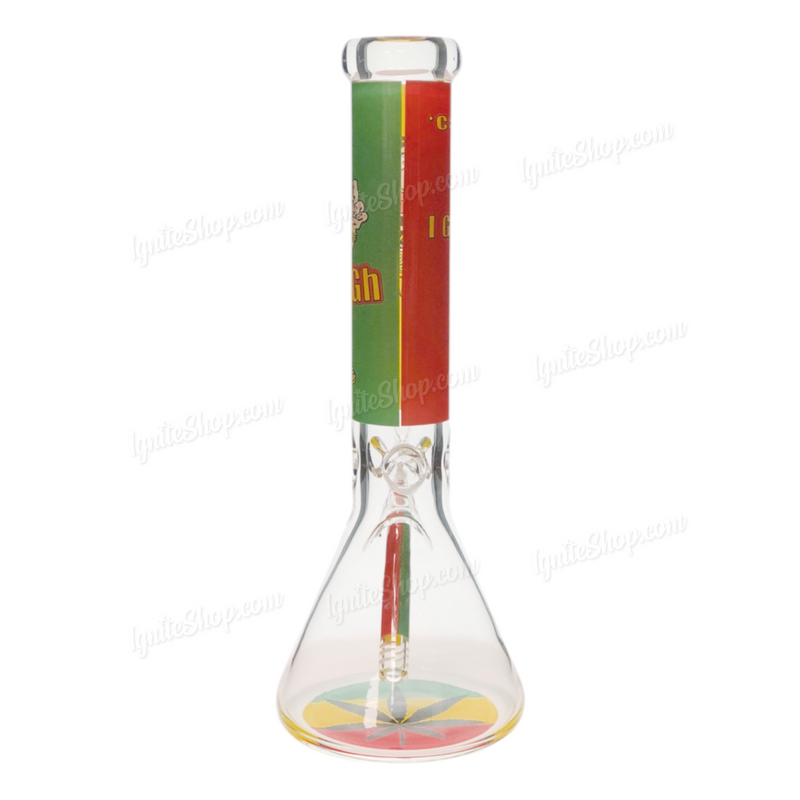 Smoking Man Rasta Beaker 14inches 7mm GB1116 -