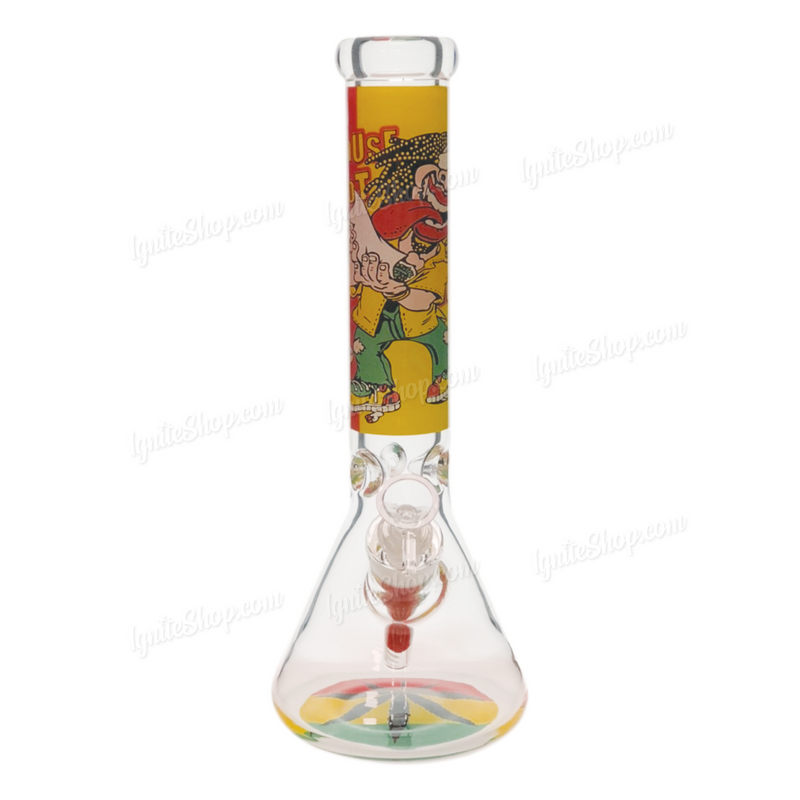 Smoking Man Rasta Beaker 14inches 7mm GB1116 -