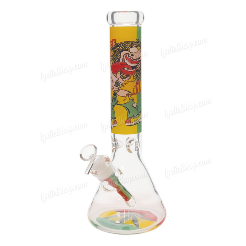 Smoking Man Rasta Beaker 14inches 7mm GB1116 -