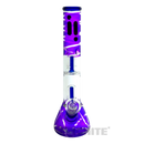 infiniti Glass Double Shower Head Beaker GP1157 - PURPLE