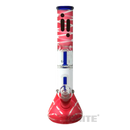 infiniti Glass Double Shower Head Beaker GP1157 - RED