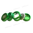 OG Original Glass 5Layers Side Window Zinc Aluminum Grinder - GREEN