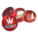 4Parts Metal Grinder IGNITE BRAND 48mm RED