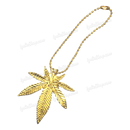 Gold Plated Marijuana Pendant Key Chain