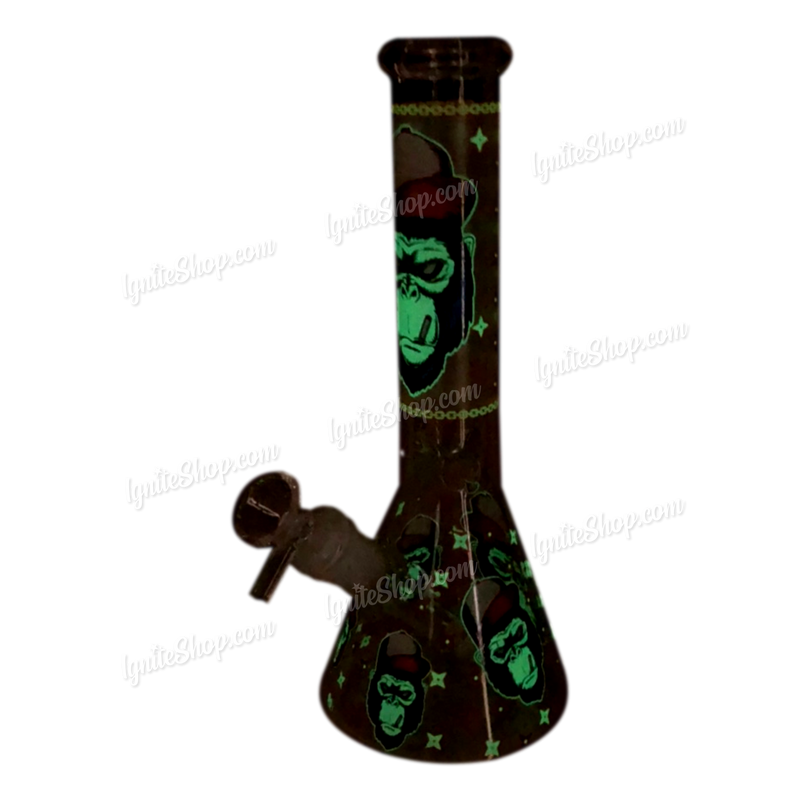 Non Brand King Kong Decal Glow In Dark Mini Beaker 10 " - GREEN