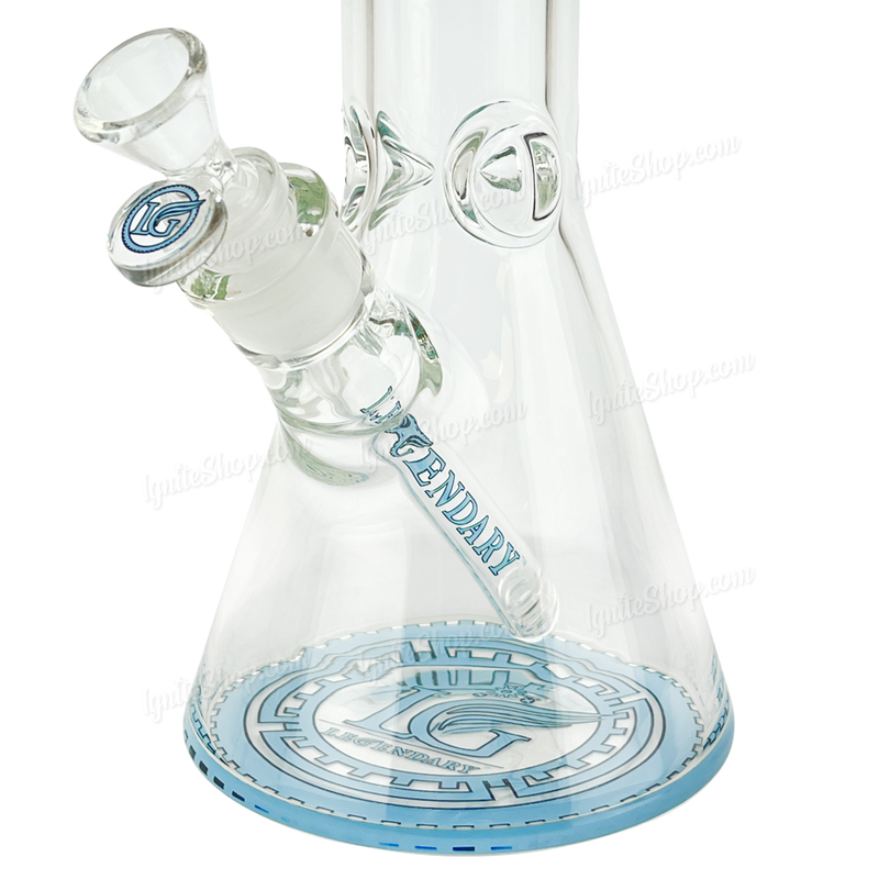 Legendary Glass Color Logo Simple Beaker 16inches LG316 - BLUE