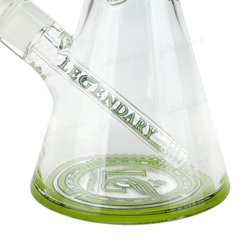 Legendary Glass Color Logo Simple Beaker 16inches LG316 - GREEN