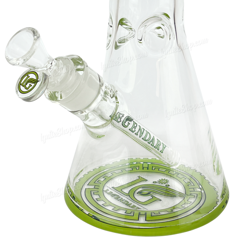 Legendary Glass Color Logo Simple Beaker 16inches LG316 - GREEN