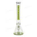 Legendary Glass Color Logo Simple Beaker 16inches LG316 - GREEN