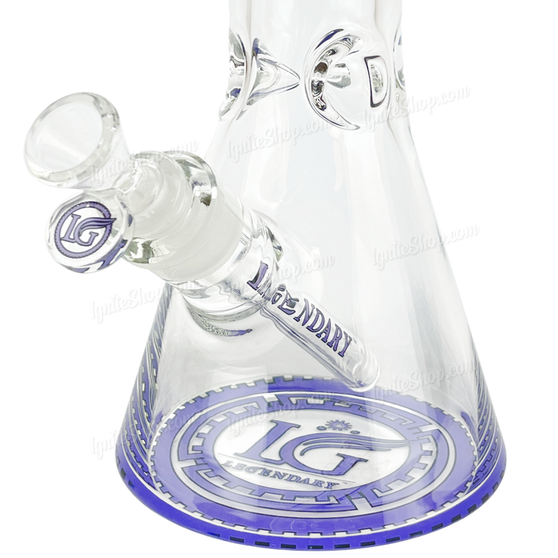 Legendary Glass Color Logo Simple Beaker 16inches LG316 - PURPLE