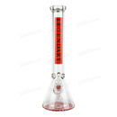 Legendary Glass Color Logo Simple Beaker 16inches LG316 - RED