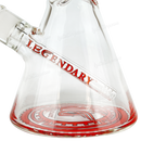 Legendary Glass Color Logo Simple Beaker 16inches LG316 - RED