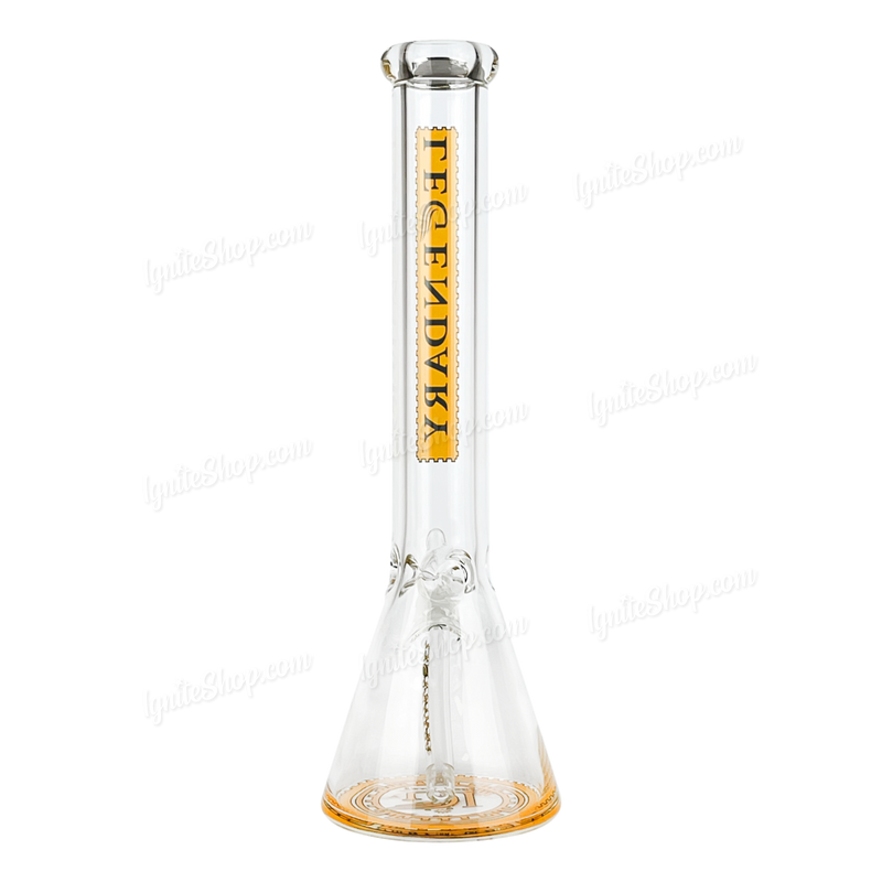 Legendary Glass Color Logo Simple Beaker 16inches LG316 - YELLOW