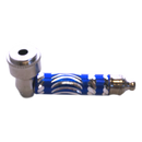 Metal Pipe Diamond Cut 3inch BLUE