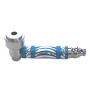 Metal Pipe Diamond Cut 3inch LIGHT BLUE