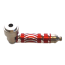 Metal Pipe Diamond Cut 3inch RED