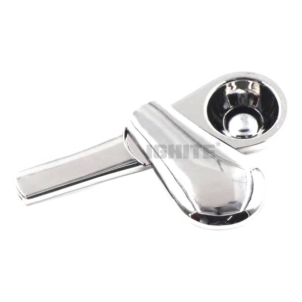 Metal Pipe Spoon Shape Magnetic Cover - SILVER
