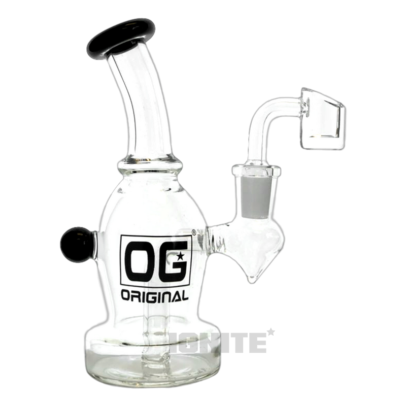 OG Orginal Glass OG374 Rig with Banger - BLACK