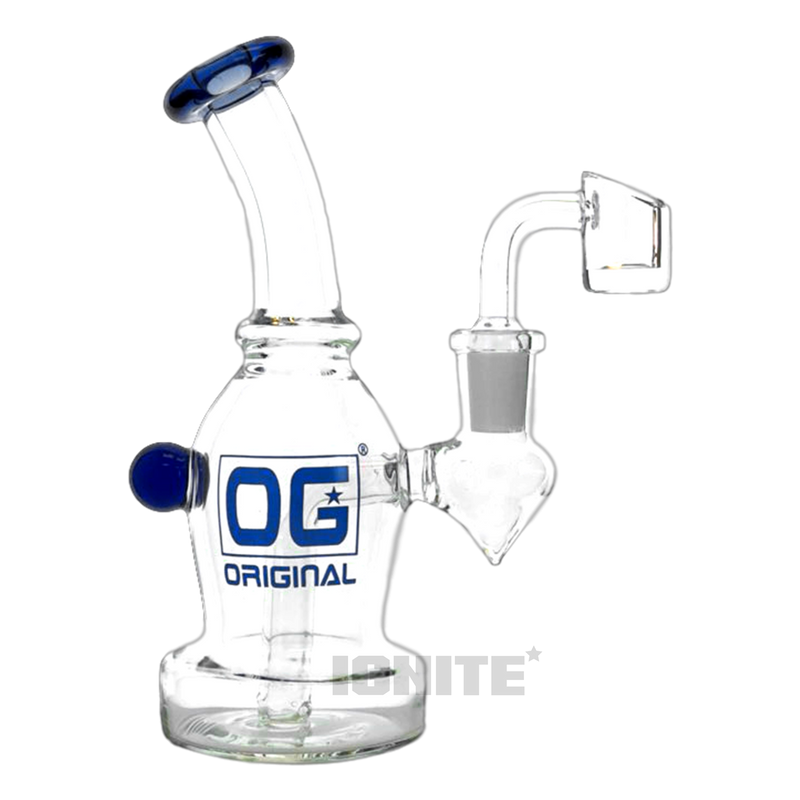 OG Orginal Glass OG374 Rig with Banger - BLUE