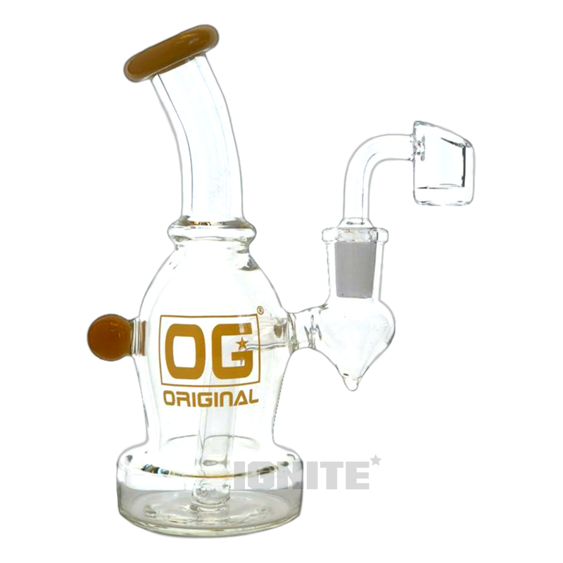 OG Orginal Glass OG374 Rig with Banger - JADE YELLOW