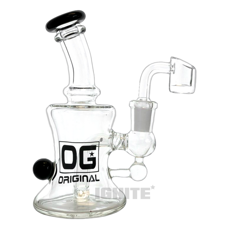 OG Orginal Glass OG375 Rig with Banger - BLACK