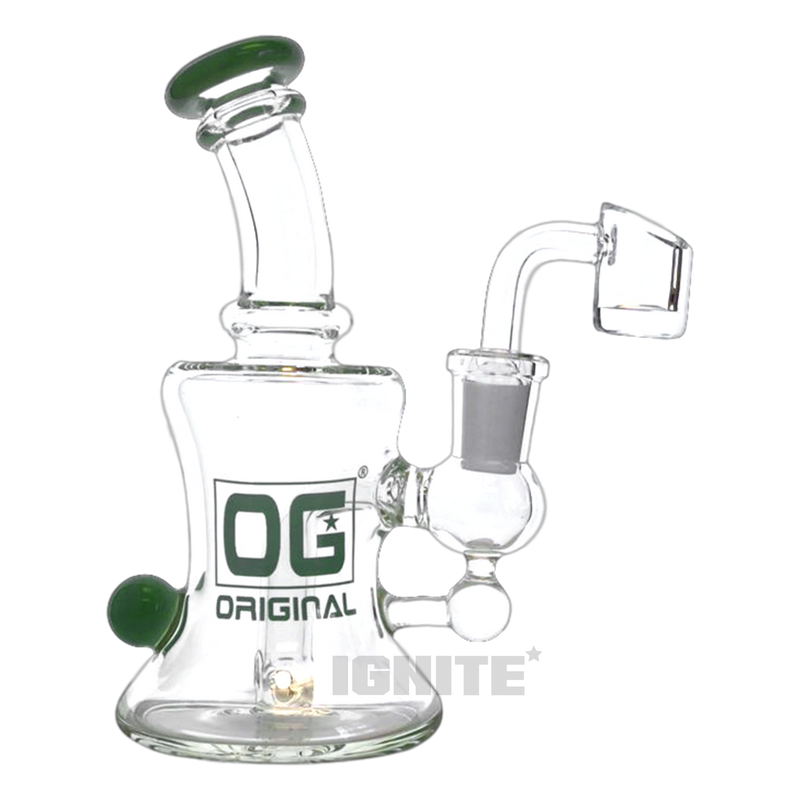 OG Orginal Glass OG375 Rig with Banger - GREEN