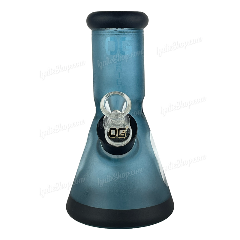 OG Original Glass Heavy Wall 2Way Beaker with Gift Box 8inches OG610 - AQUA BLUE