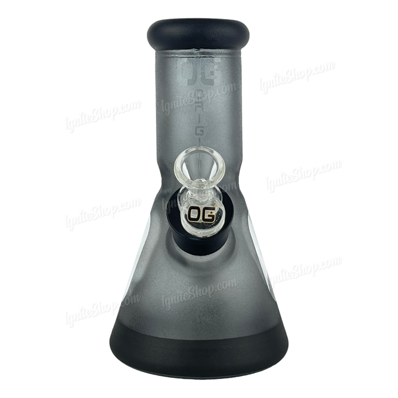 OG Original Glass Heavy Wall 2Way Beaker with Gift Box 8inches OG610 - BLACK
