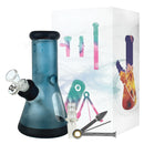 OG Original Glass Heavy Wall 2Way Beaker with Gift Box 8inches OG610 - AQUA BLUE