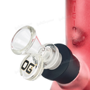 OG Original Glass Heavy Wall 2Way Beaker with Gift Box 8inches OG610 - RED