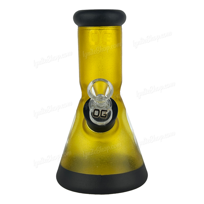 OG Original Glass Heavy Wall 2Way Beaker with Gift Box 8inches OG610 - YELLOW