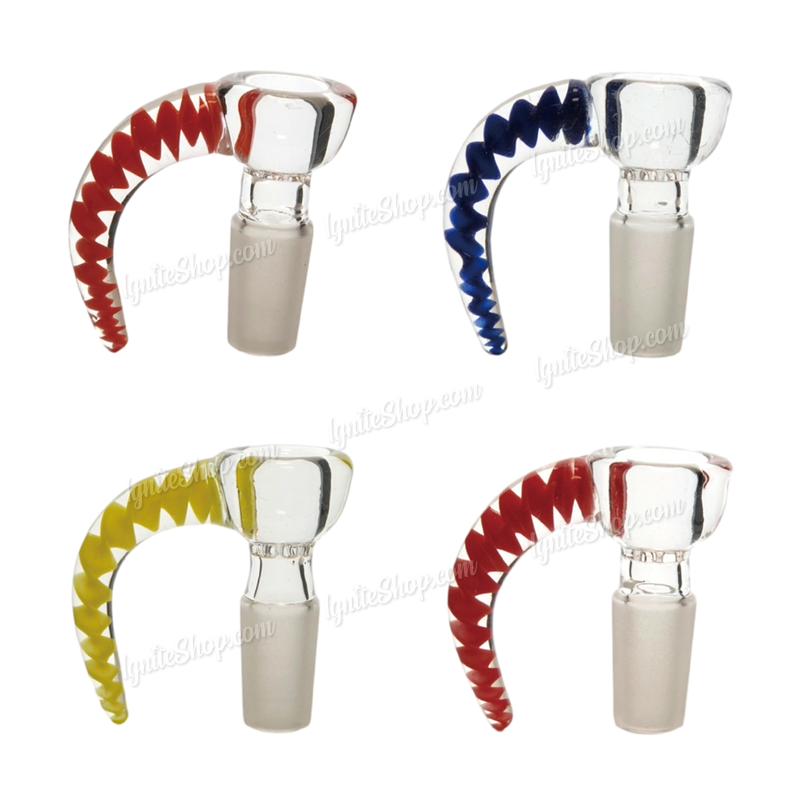 Built in screen Horn Handle Bowl 14mm ST006 - 4Colors