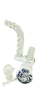 Glass Water Oil Rig 6"- Blue